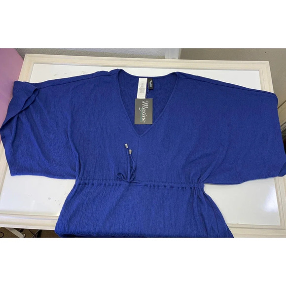 Maxine of Hollywood Womens M Navy Swimsuit/Cover-up NEW - Picture 4 of 14